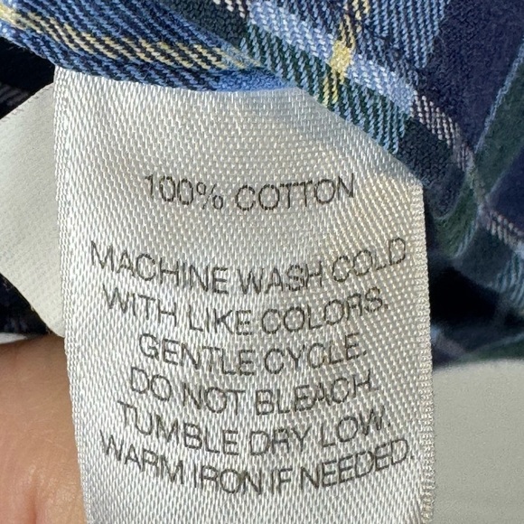 Vineyard Vines Tucker Shirt Classic Fit Long Sleeves Blue Green Plaid Size XL - Picture 8 of 9